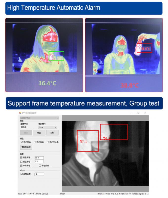 El auto del soporte de la pared detecta la cámara termal de la detección de la temperatura del cuerpo del termómetro de la temperatura