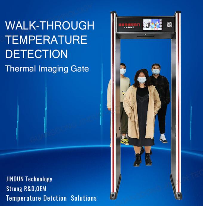  Puerta infrarroja de la exploración de la temperatura de la cámara de la toma de imágenes térmica del recorrido con alarma de la voz